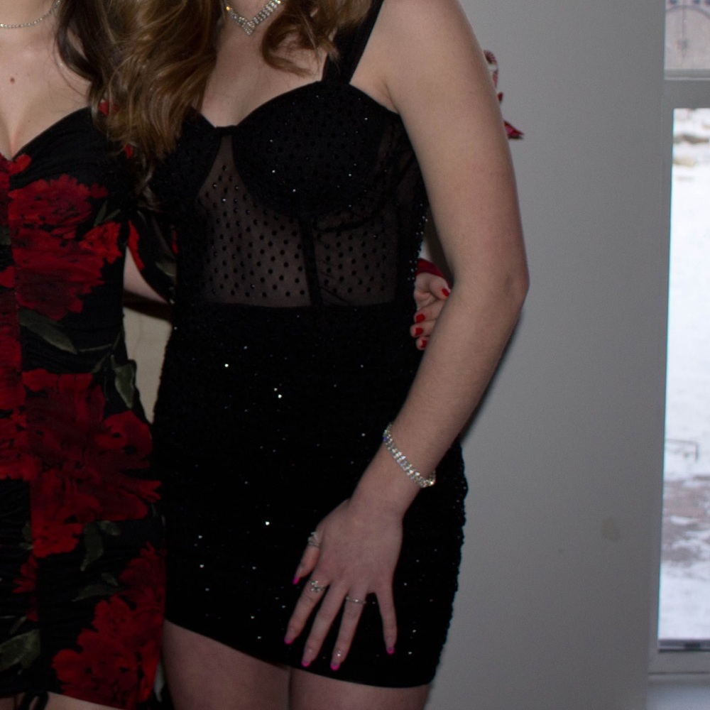 Black WINDSOR heat stone Dress